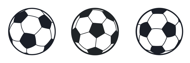 Fototapeta premium Soccer. Vector illustration of a ball. Isolated on a blank, editable background.
