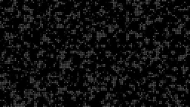 Black and white pixelated background video