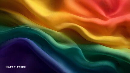 Vibrant rainbow flag waves celebrating Pride Month, representing diversity and love in a colorful display of LGBTQ pride