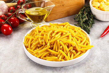 Italian pasta Maccherony for cooking