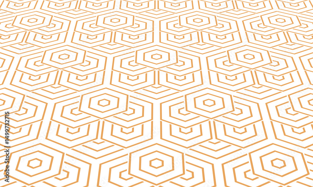 Poster abstract geometric pattern with stripes, lines. vector background. white and golden ornament. simple