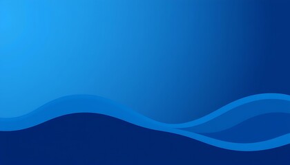 Abstract Waves of Serenity A Blue Gradient Landscape