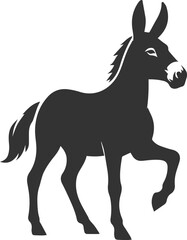 Artwork drawing silhouette vector of a mule