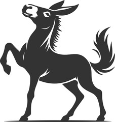 Artwork drawing silhouette vector of a mule