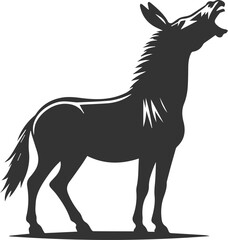 Artwork drawing silhouette vector of a mule
