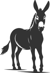 Artwork drawing silhouette vector of a mule