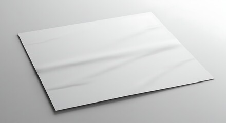 Clean White Folded Paper Sheet