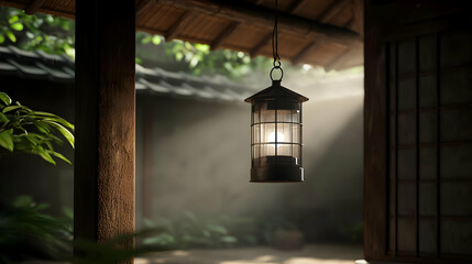 Peaceful Japanese Garden Porch Lantern