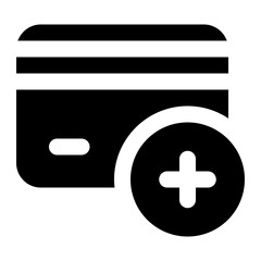 Fototapeta premium add card icon for illustration