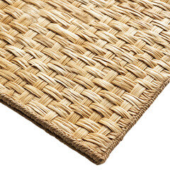 Modern Eco Straw Mat with a Sleek Woven Design Isolated on Transparent Background