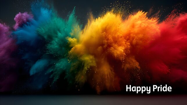 Colorful celebration of diversity with rainbow hues for Pride Month happiness