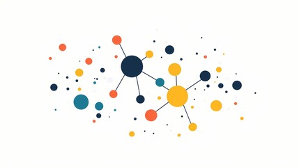 Abstract colorful network connection.  Concept of global network, communication, technology, and connection.