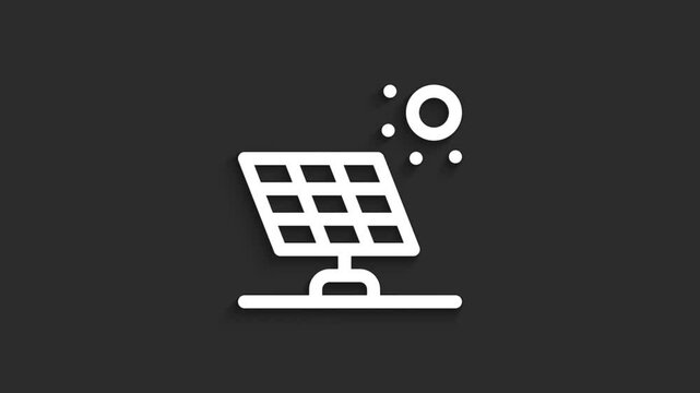 Solar Panel Icon Animation | Green Power | 4K - Powered by Adobe
