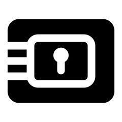 safe box icon for illustration