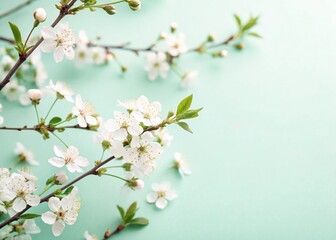 Cherry blossom floral natural botanical mockup style