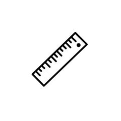 Simple ruler illustration. Measurement tool for school projects.  Precise ruler graphic for school supplies catalog.  This image is perfect for school stationery design and educational materials.