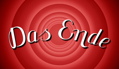 The end in German - classic movie screen