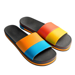 Trendy Slip On Beach Sandals with a Modern Design Isolated on Transparent Background