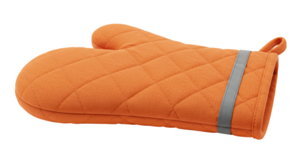 Isolated Orange Oven Mitt