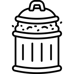 Full Trash Can Icon