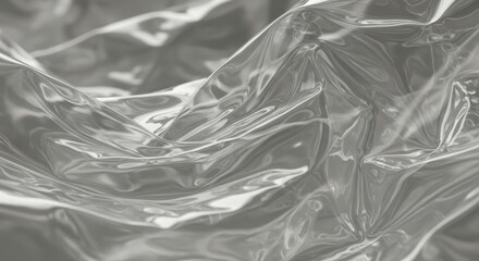 Abstract Silver Foil Texture Shimmering Metallic Background