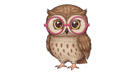 owl on white background