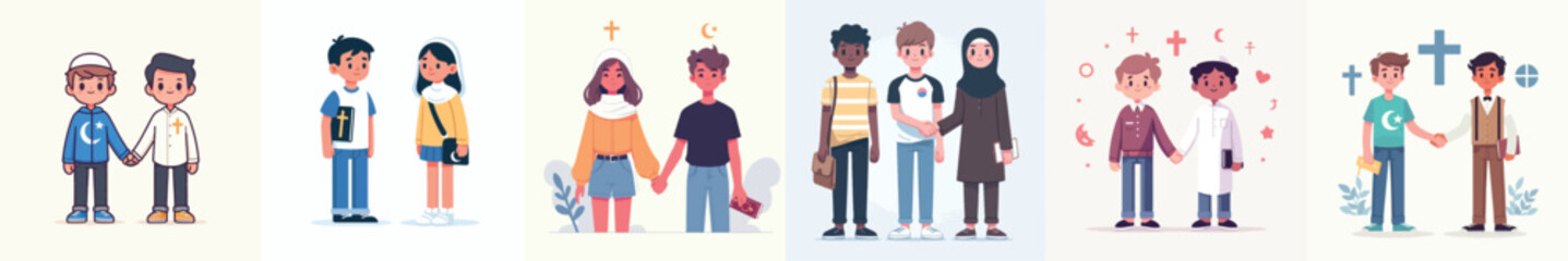 Fototapeta premium Interfaith Friendship and Religious Harmony among Youth