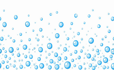 Blue Bubbles Background, Water Bubbles Texture, Sparkling Bubbles Illustration