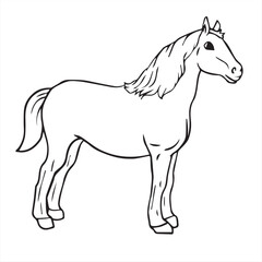 Obraz premium vector illustration of a horse