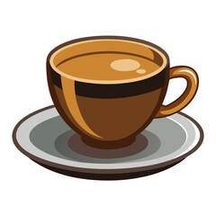 Flat Espresso Mug Symbol – Beverage  vector Illustration

