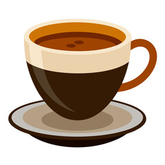 Flat Espresso Mug Symbol – Beverage  vector Illustration

