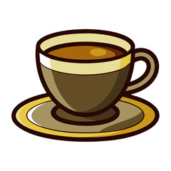 Flat Espresso Mug Symbol – Beverage  vector Illustration

