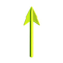 Bold Arrow with Expressive Design in Bright Chartre Isolated on Transparent Background