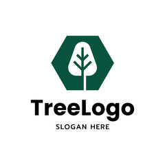 Minimalist tree icon logo vector illustration design. Simple minimalist environment, nature, ecology logo concept.
