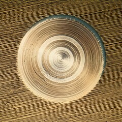 Fototapeta premium Aerial View of a Circular Crop Pattern in a Field