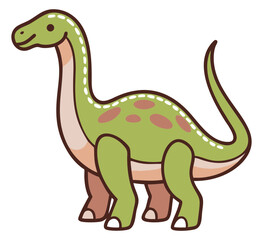 Fototapeta premium Cute Cartoon Dinosaur Illustration for Children's Books