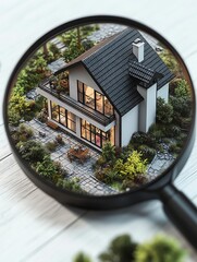 House inspection, home search, real estate view.