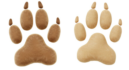 Isolated Paw Prints