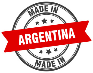 Made in Argentina round sign. Made in Argentina stamp.