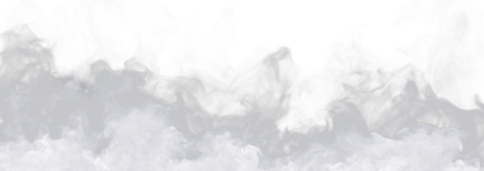 Cut-out Horror smoke fumes gas on transparent backgrounds 3d illustrations png