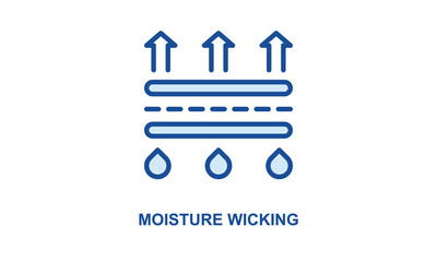 Obraz premium Moisture Wicking Vector Icon Isolated On White Background