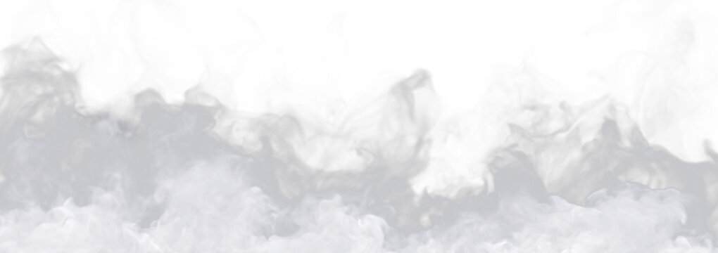 Cut-out Horror smoke fumes gas on transparent backgrounds 3d illustrations png