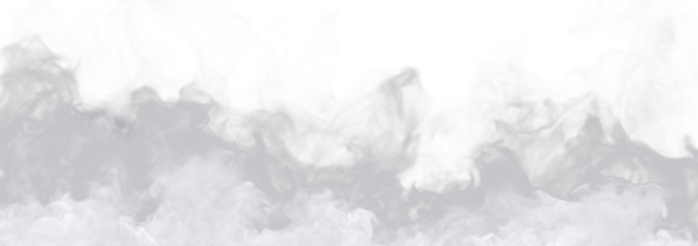 Cut-out Horror smoke fumes gas on transparent backgrounds 3d illustrations png