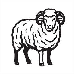 vector illustration of sheep