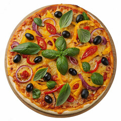 pizza isolated on white background