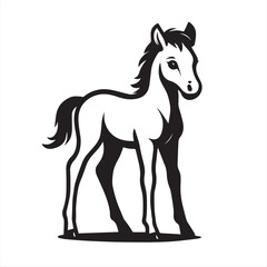 Obraz premium horse cartoon isolated on white