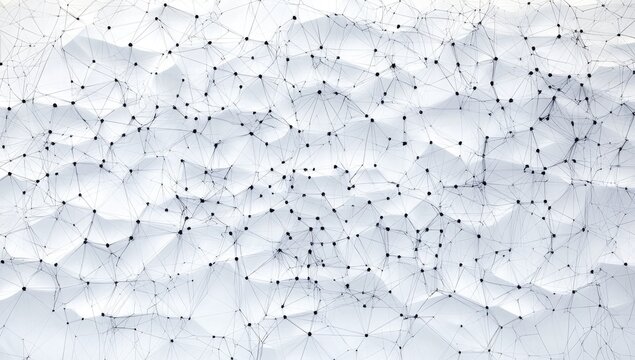 Abstract network graphic on textured white background