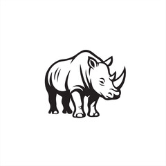 vector illustration of a rhinoceros
