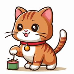 Vector Cartoon Cat
