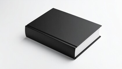 Black hardcover book mockup isolated background